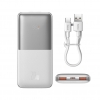 Baseus power bank 10000 mAh 20W bipow Pro con display white