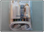Caricabatterie 3 in 1 iPhone 3G 3GS 4 4S iPad iPod Touch Bianco