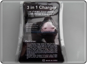 Caricabatterie 3 in 1 Iphone 3G 3GS iPod Touch Nano