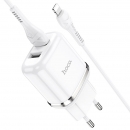 Hoco caricabatteria USB 2.4A 2x porte + Lightning N4 ORIGINALE
