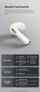 Baseus auricolare bluetooth Bowie E8 pods-style white