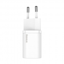 Baseus caricabatteria USB-C 25W + cavo Type-C a Type-C 1mt white