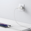Baseus caricabatteria USB-C 25W + cavo Type-C a Type-C 1mt white