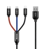 Baseus cavo dati 3in1 Type C, Lightning, micro USB 3A 1.2mt