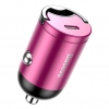 Baseus caricabatteria auto 30W USB-C tiny star mini QC3.0 pink