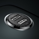 Baseus caricabatteria da auto 4.8A 2x porte USB Grain Pro black